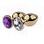 Plug Anal Metal Joia com Cristal 7x2,8cm DOURADO - P - 7052 - PL088P - Imagem 2