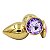 Plug Anal Metal Joia com Cristal 7x2,8cm DOURADO - P - 7052 - PL088P - Imagem 1