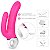 Jakiro - Vibrador Estimulador Ponto G Com Plug Anal Recarregável Em Soft Touch - 9 Vibrações PINK - 6721 - Imagem 3