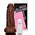 Prótese Pênis Pinto Vibrador C/ Ventosa 19,5x5,5cm - Marrom - ADAO39M - Imagem 1