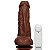 Prótese Pênis Pinto Vibrador C/ Ventosa 19,5x5,5cm - Marrom - ADAO39M - Imagem 2