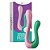 Vibrador Duplo Flexível Linha Vibra Collors - DOUBLE PASSION ROSA/VERDE - IM0415 - Imagem 1