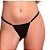 Calcinha fio tule com argolinha - Preto - Y5052 - Imagem 1
