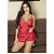 Babydoll / Shortdoll em renda e cetim - VERMELHO - 2021 - Garota Veneno - Imagem 1