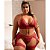Conjunto sem bojo, calcinha com perneira - DELUX - 2376 - Garota Veneno PLUS SIZE - Imagem 1