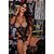 Body Sexy Sombra da Noite com Transparência e Seios Abertos - Universo - Cor: PRETO - 525 - Imagem 5