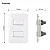 Conjunto 2 Interruptores Simples 10A/250V 4x2 Branco B3 - Imagem 2