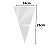 50 Saquinho Saco Cone P/ Doces Pipoca Gourmet Medio 14x23cm Transparente - Imagem 3