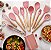 Drop Kit 12 Peças Colher para Cozinha Silicone BPA Antiferrugem Utensílios de - Imagem 5
