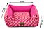 Cama Quadrada para Cachorro ou Gato Luppet Luxo Rosa Geométrico Tamanho:G - Imagem 1