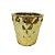 MINI VASO CACHEPOT DOURADO CERAMICA 7X7.5CM - Imagem 1