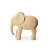 ESCULTURA ELEFANTE EM POLIRESINA BEGE 33X15X34CM - Imagem 1