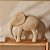 ESCULTURA ELEFANTE EM POLIRESINA BEGE 33X15X34CM - Imagem 1