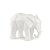 ESCULTURA ELEFANTE EM POLIRESINA BRANCO 20x14x26CM - Imagem 1