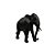 ELEFANTE PRETO 22CM - Imagem 1