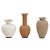 TRIO MINI VASO EM CERAMICA COLIRIDO  18X12X27CM - Imagem 1
