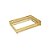 BANDEJA DOURADA METAL ESPELHO 4.5X19X27CM - Imagem 1