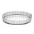 BANDEJA EM METAL PRATA COM ESPELHO G 6X31X31CM - Imagem 1