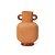 VASO EM CERAMICA MARROM 23.5X11X16CM - Imagem 1