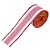 FITA ARAMADA LINHO BRANCO VERMELHO 6.3CM X 9.14m - Imagem 1