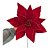 FLOR POINSETIA C/GLITTER VERMELHO 30CM - Imagem 1