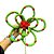 POINSETIA VERDE COM BOLINHAS VERMELHAS 64CM - Imagem 1