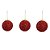 BOLA DECORADA VERMELHO C/3 DIAM.8CM - Imagem 1