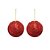 BOLA DECORADA VERMELHO C/2 DIAM 10CM - Imagem 1