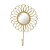 GANCHO FLOR ESPELHO DOURADO - Imagem 1