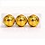 BOLA DE NATAL DOURADO BRILHANTE 12CM X6 - Imagem 1