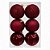 BOLA DE NATAL BORDO BURGUNDY 10CM X6 - Imagem 1