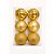BOLA DE NATAL MISTA DOURADO 10CM X6 - Imagem 1