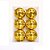 BOLA DE NATAL DOURADA BRILHANTE 10CM X6 - Imagem 1