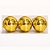 BOLA DE NATAL 15CM DOURADO X3 - Imagem 1