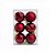 BOLA DE NATAL MISTA BORDO BURGUNDY 6CM X6 - Imagem 1