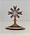 TOTEM ESPLENDOR EM MDF CRU, COM APLIQUE EM MDF BRANCO 3MM. CORTE A LASER. - Imagem 1