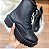Coturno Feminino Preto e Off White Tratorado Bota Original Tratorada - Imagem 4