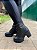 Bota com Salto Coturno Feminino Modelo Blogueira Salto Quadrado Médio Confortável com Fivela - Imagem 3