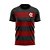 Camisa Braziline Flamengo Glen Masculina Chumbo Vermelho - Imagem 1
