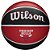 Bola Oficial Basquete Wilson NBA Chicago Bulls Vermelho Preto - Imagem 1