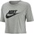 Camiseta Cropped Nike Essential Icon Futura Cinza - Imagem 1