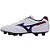 Chuteira Mizuno Morelia Club MD Campo Masculino Branco Azul Vermelho - Imagem 2
