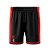 Bermuda Braziline Flamengo Feint Masculina Preto Vermelho - Imagem 1