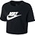 Camiseta Cropped Nike Essential Icon Futura Preta - Imagem 1