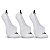 Kit Meia Olympikus C/3 Pares Ultra Invisível Branca 33-38 - Imagem 1