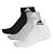 Kit Meia Adidas Ligth Ankle Unissex Preto Cinza Branco - Imagem 1