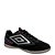 Chuteira Umbro Futsal Techno II Masculina Preto Prata Azul - Imagem 2