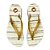 Chinelo Kenner New Ibiza Pro Feminio Bege Dourado - Imagem 1