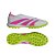 Chuteira Adidas Society Predator Club Sem Cadarços Branco Rosa Verde - Imagem 2