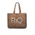 Totebag Farm Coisa Nossa M Artesanal Marrom Papagaio - Imagem 1
